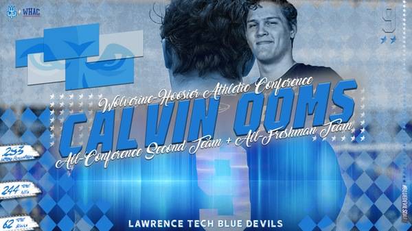 Calvin Ooms Named WHAC All-Conference Second Team and WHAC All-Freshman Team